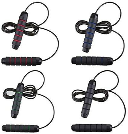 Tangle-Free Adjustable Steel Handle Jump Rope for Cardio Workout Gym