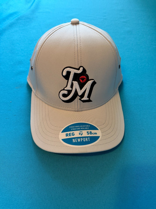 Golf Cap Adjustable Light Grey Retro Metal Eyelet Hat Unisex