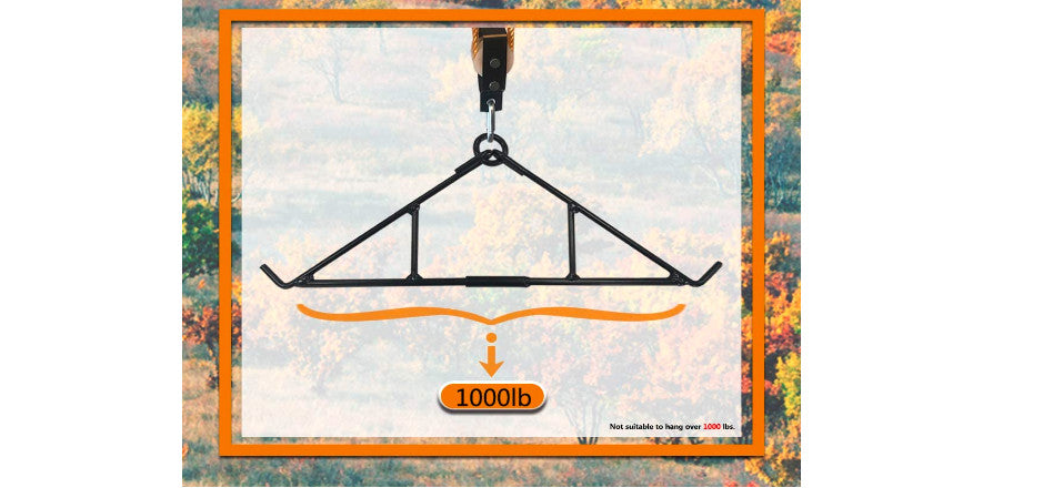 Heavy Duty Steel Spreader Bar 21-Inch Hunting Gambrel for Deer Elk Antelope 1200 Lbs