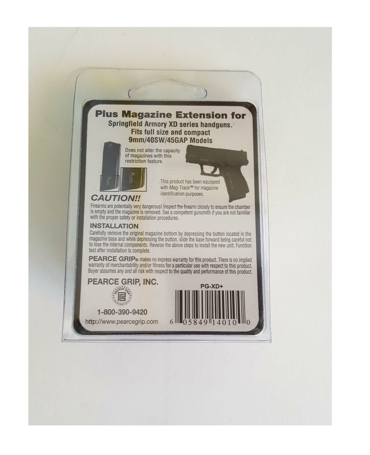 Pistol Grip Magazine Extension Fit for Springfield XD Series +1 Round