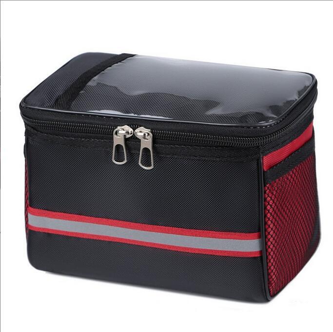 Large Waterproof Bicycle Handlebar Bag with Phone Touch Screen and Insulation