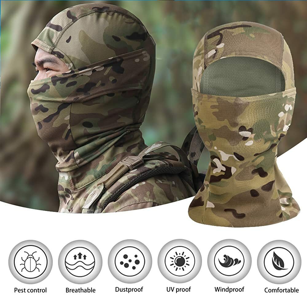 Balaclava Face Mask UV Protection Ski Sun Hood Tactical Camouflage
