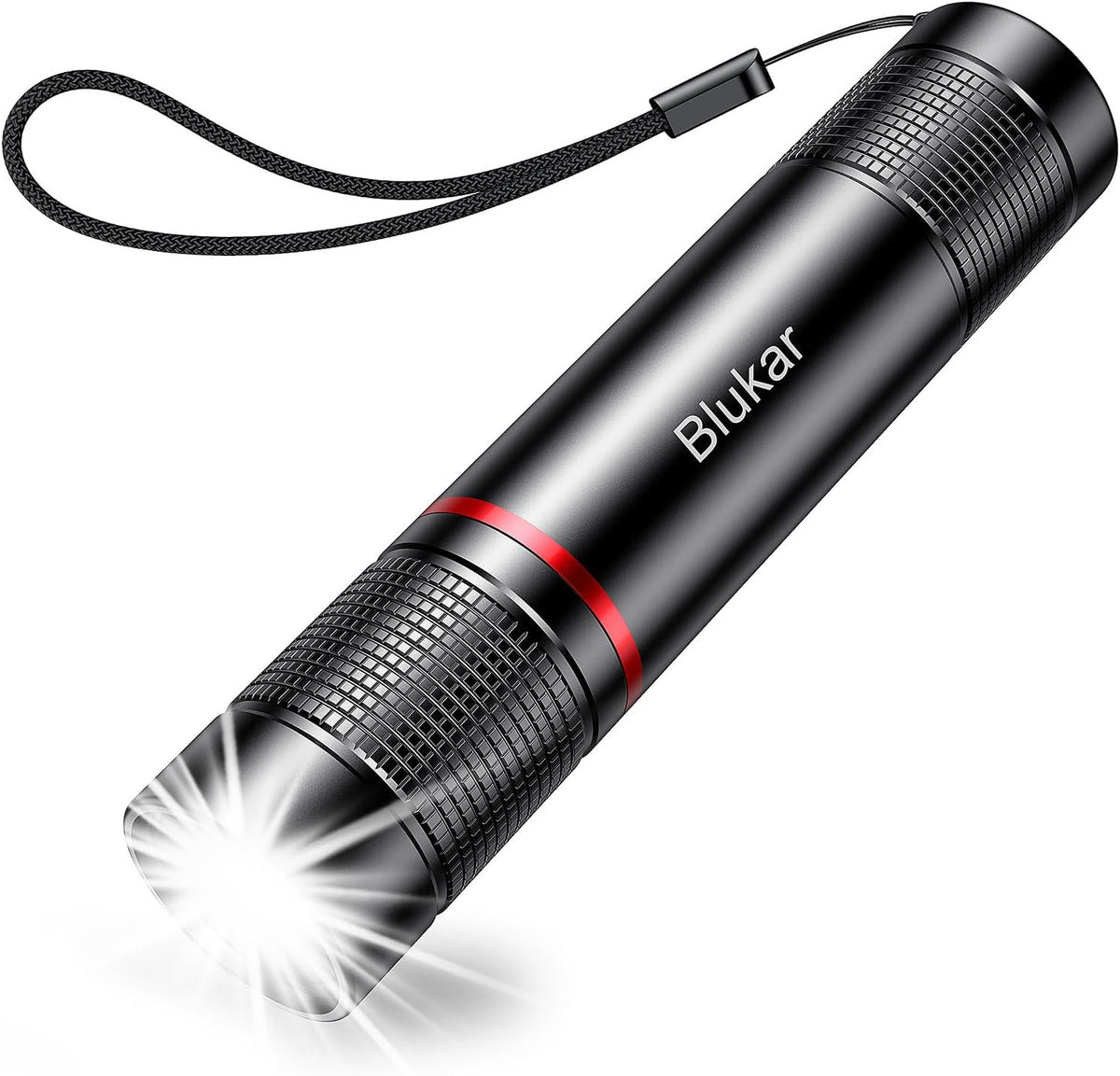 Rechargeable LED Flashlight with Zoom, 4 Modes, High Lumens Portable Torch