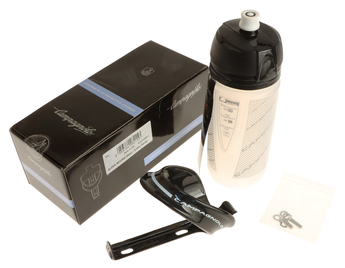 Cycling Water Bottle Cage Carbon Fiber 550ml with Bottle & Mounting Bolts