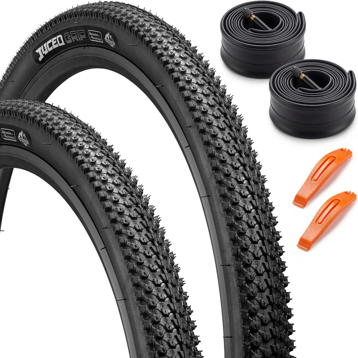 24x1.95 Inch Mountain Bike Tire Tube Set with Levers – Off-Road & All-Terrain