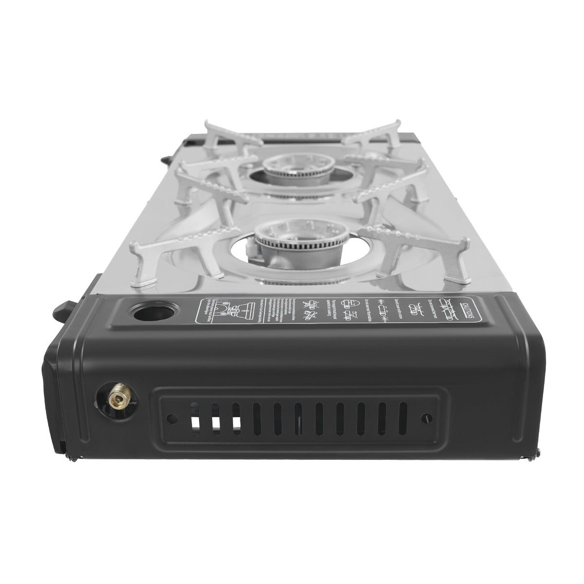 Portable Butane Camping Stove with Carrying Case - Dual Burner, 2100W