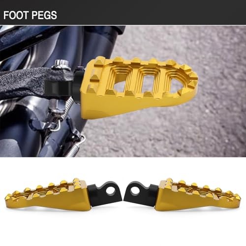 Small Gold Offroad Foot Pegs for Harley Dyna Motorcycle Footrests