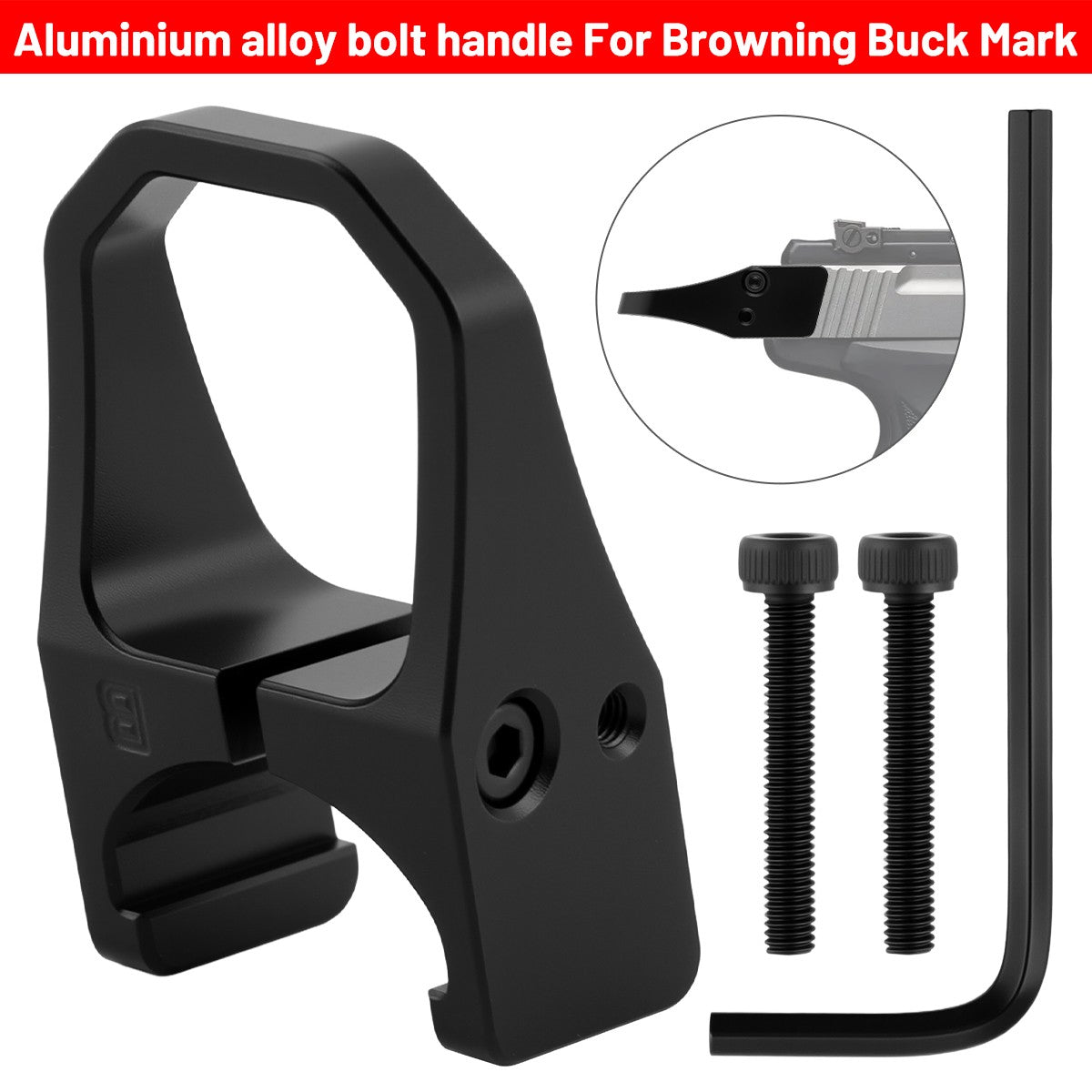 Aluminum Bolt Racker Handle for Browning Buck Mark - Shooting Accessory