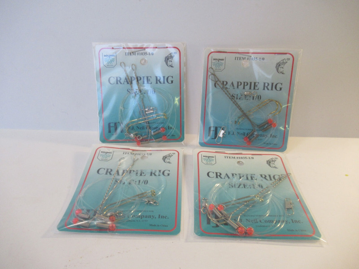 Crappie Panfish Fishing Rig Set - High Low Dropper Rigs for Freshwater Fish