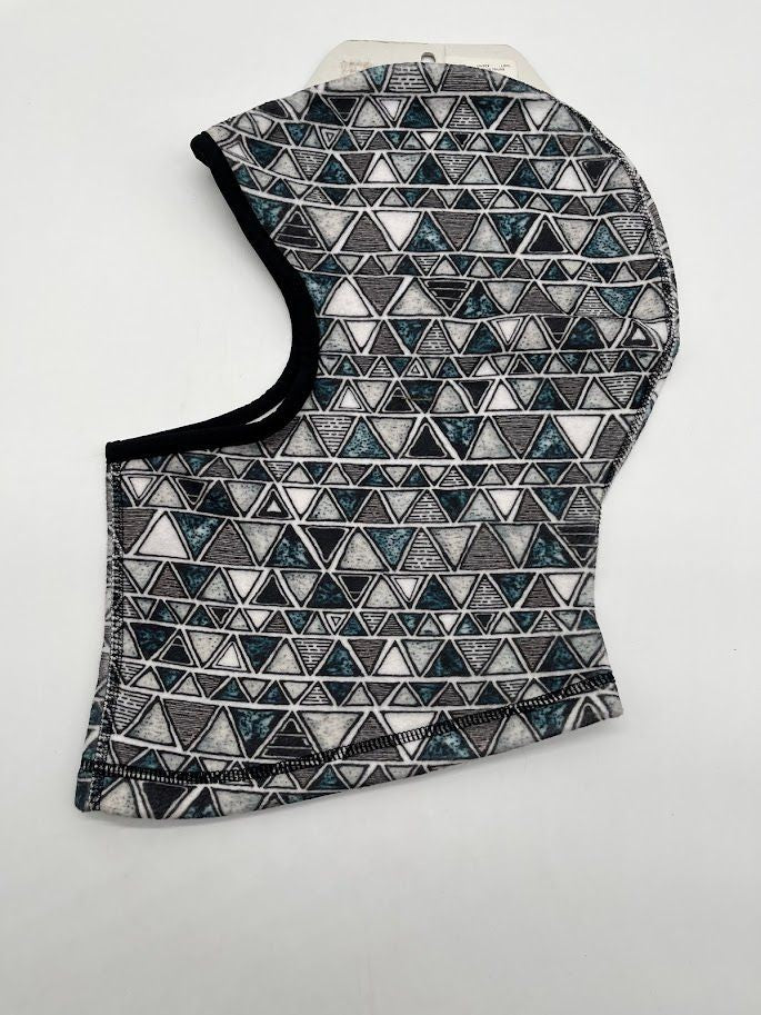 Unisex Fleece Balaclava with Geometric Print for Skiing & Winter Outdoor Activities