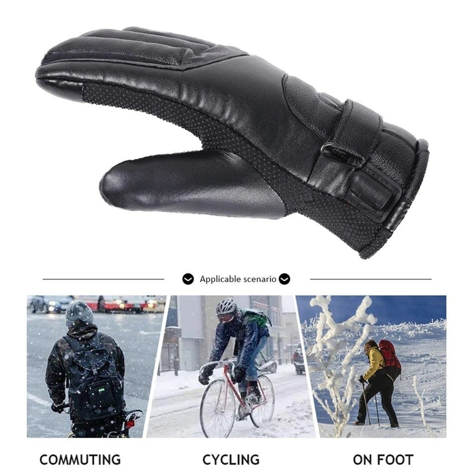 USB Heated Gloves Waterproof Winter Thermal Ski Snow Hand Warmers