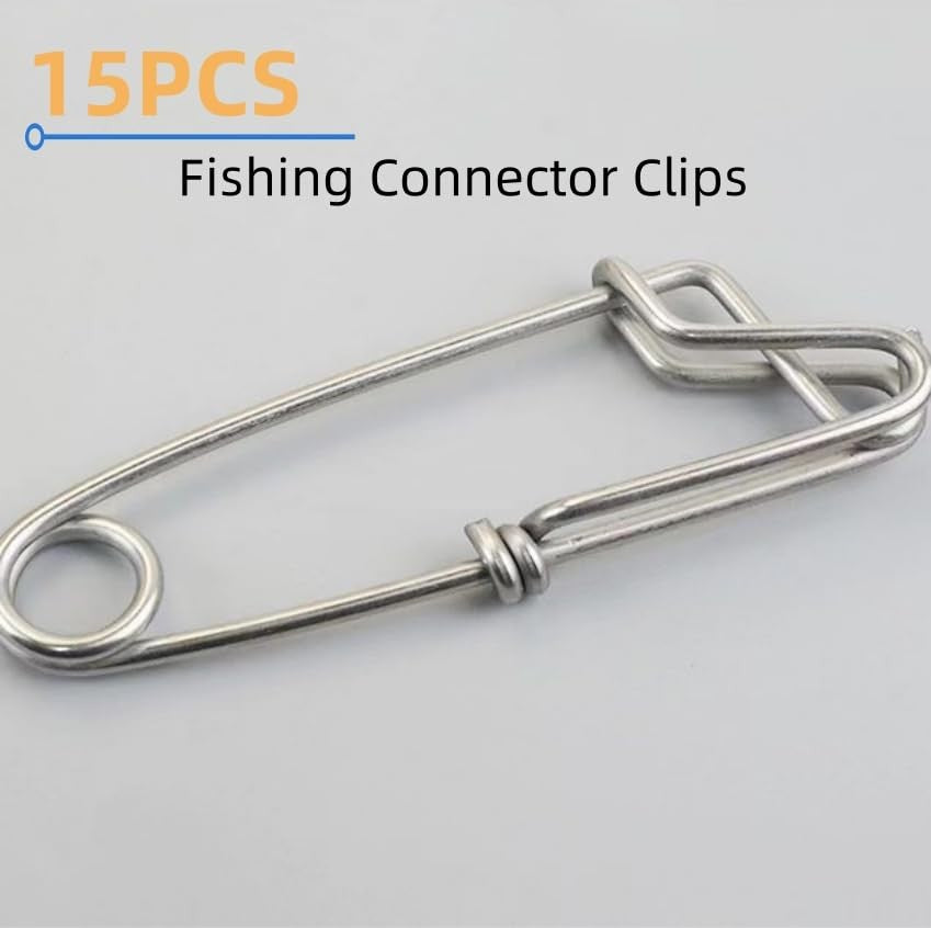 Stainless Steel Long Line Fishing Snap Clips - Tuna, Shark, Crab Hooks - Corrosion-Resistant