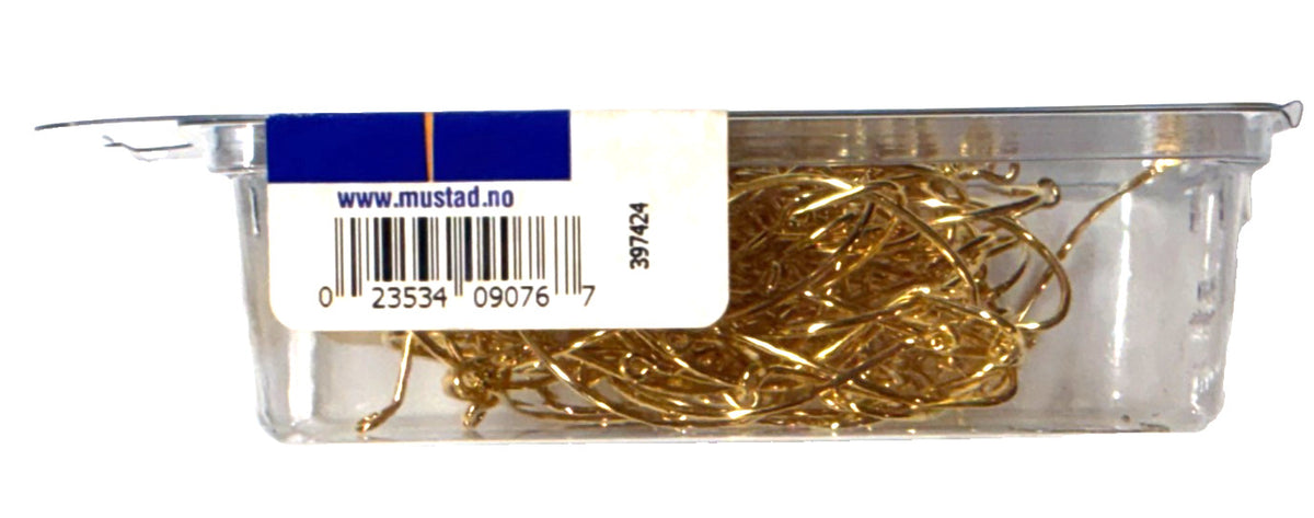 All Purpose Wide Gap Kahle Fishing Hooks - Size 1/0, Gold, 100 Pack