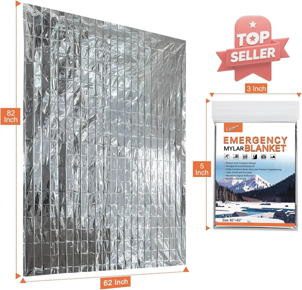 Emergency Mylar Thermal Blankets 4-Pack - Insulation & Survival Gear