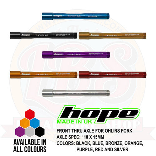 Bicycle Thru Axle for Fox, Rockshox, Ohlins 110x15mm Boost - All Variants