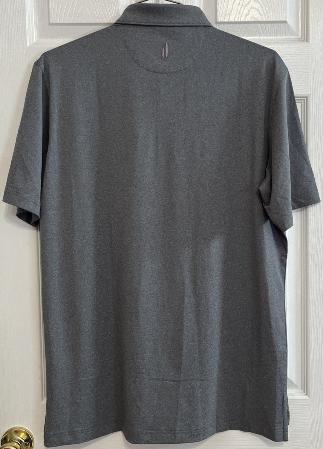 Golf Polo Shirt for Men - Heather Black 'Birdie' Large Golf Apparel