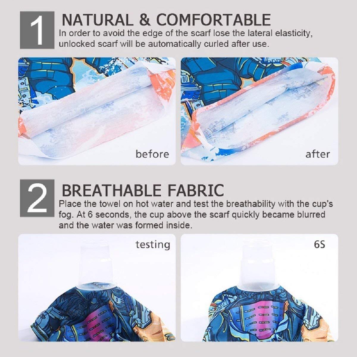 Unisex 3D Skull Neck Gaiter Face Mask - UV Protection, Multi-Way Wearable