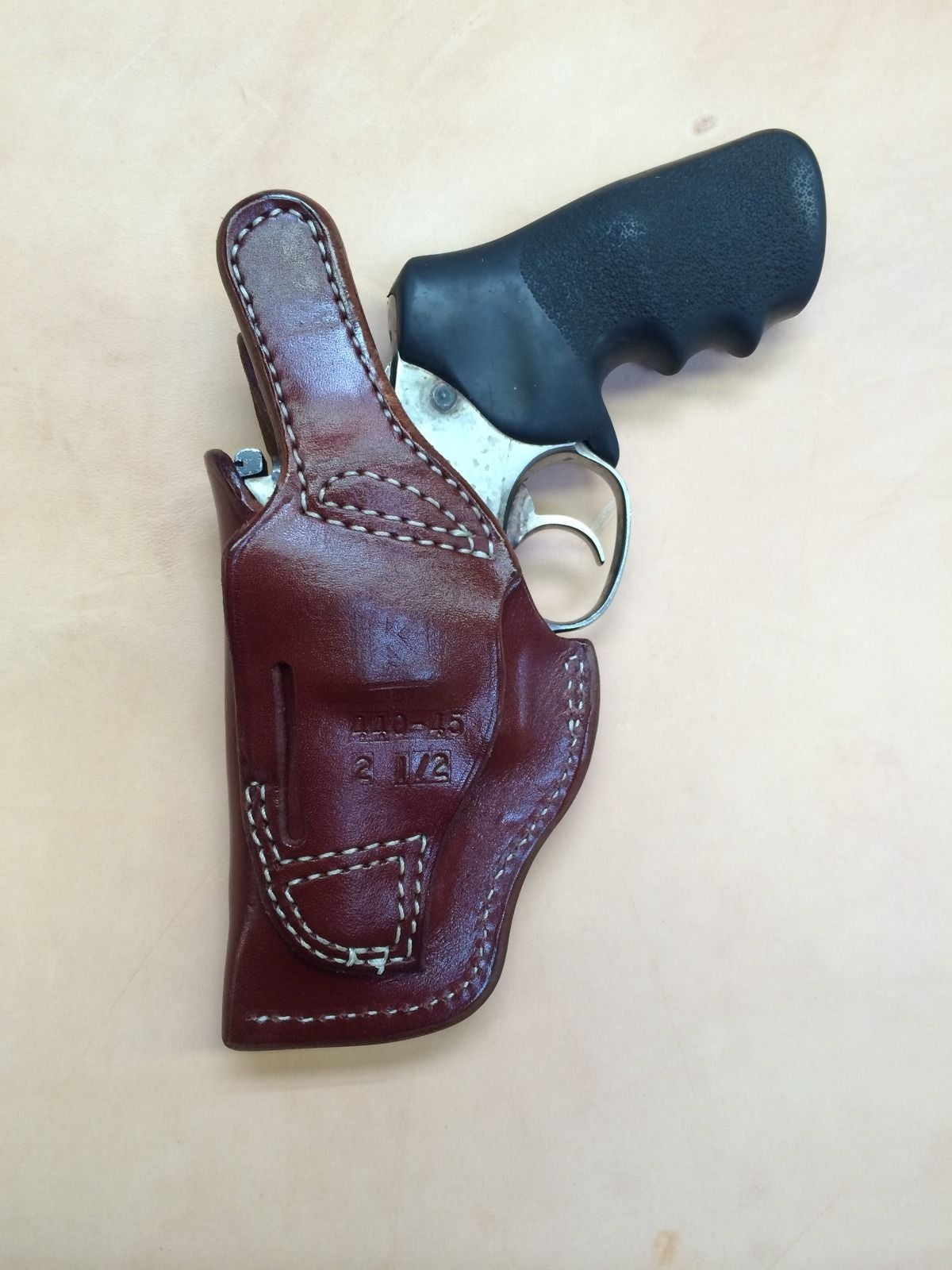 Leather Gun Holster for Ruger Redhawk Alaskan - Barrel Up to 2.5", Right Hand
