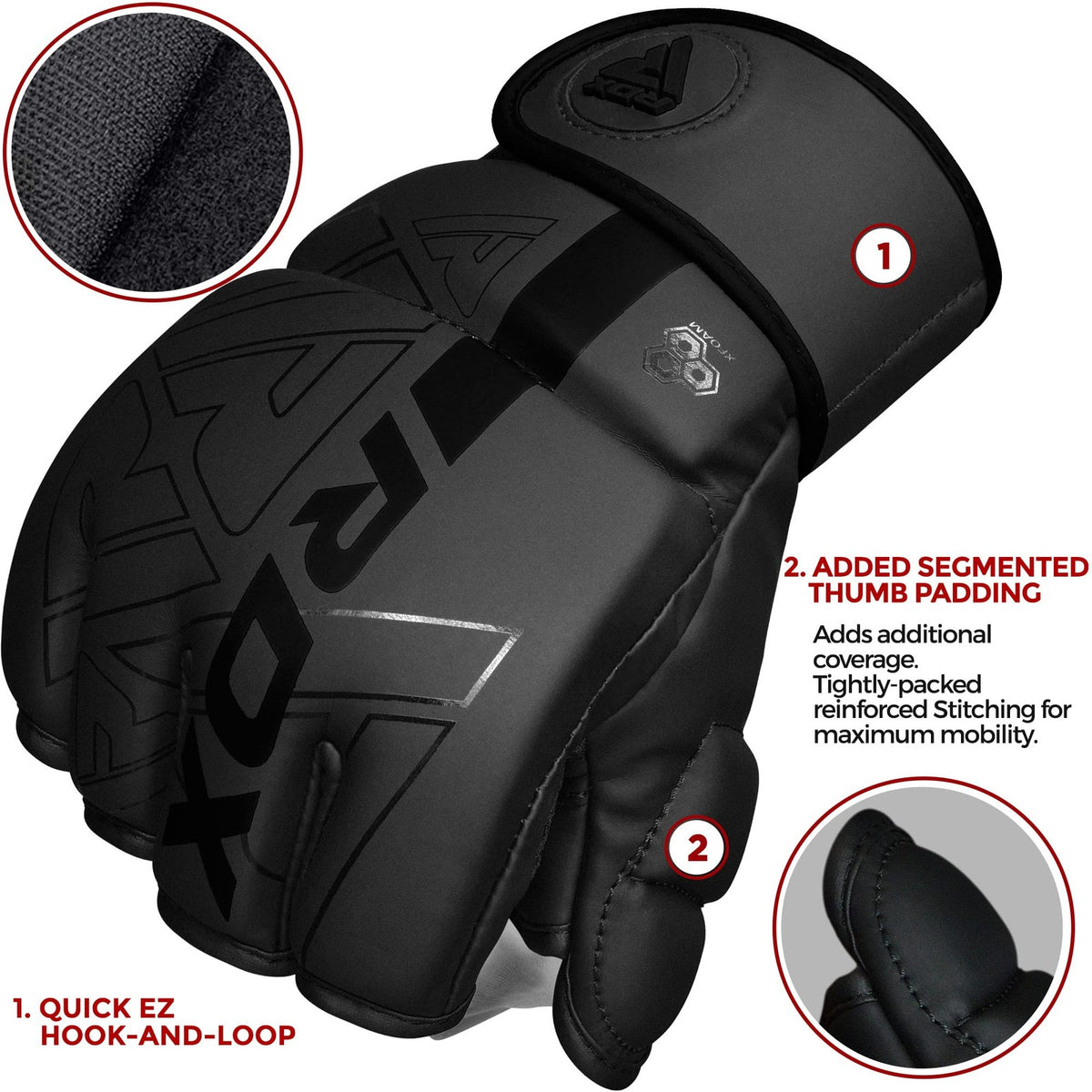 Large MMA Gloves for Sparring & Grappling - Pre-Curved Boxing & Kickboxing