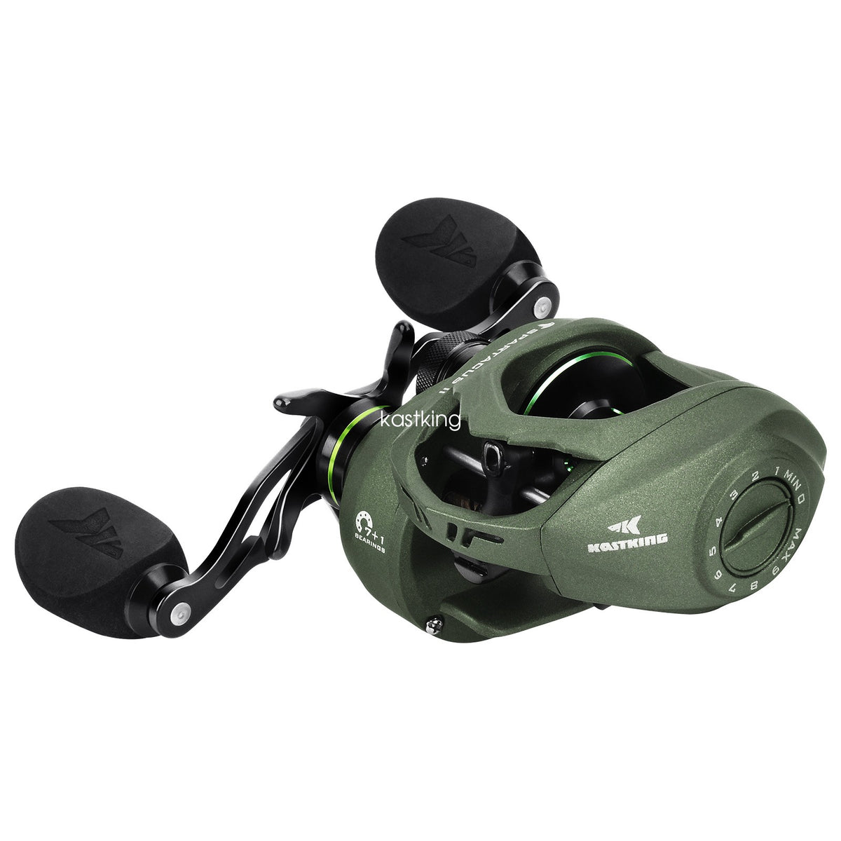 Baitcasting Fishing Reel - 7.2:1 Gear Ratio, Saltwater & Freshwater Use