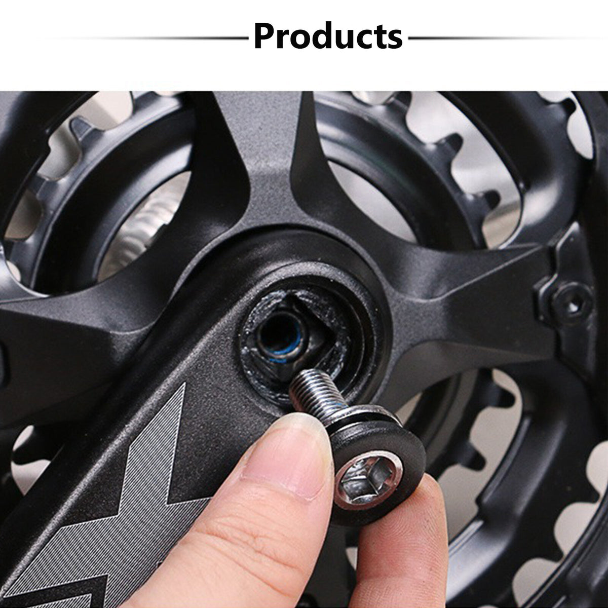 Stainless Steel Bicycle Bottom Bracket Crank Bolts 2-Pack for Square Taper Axle