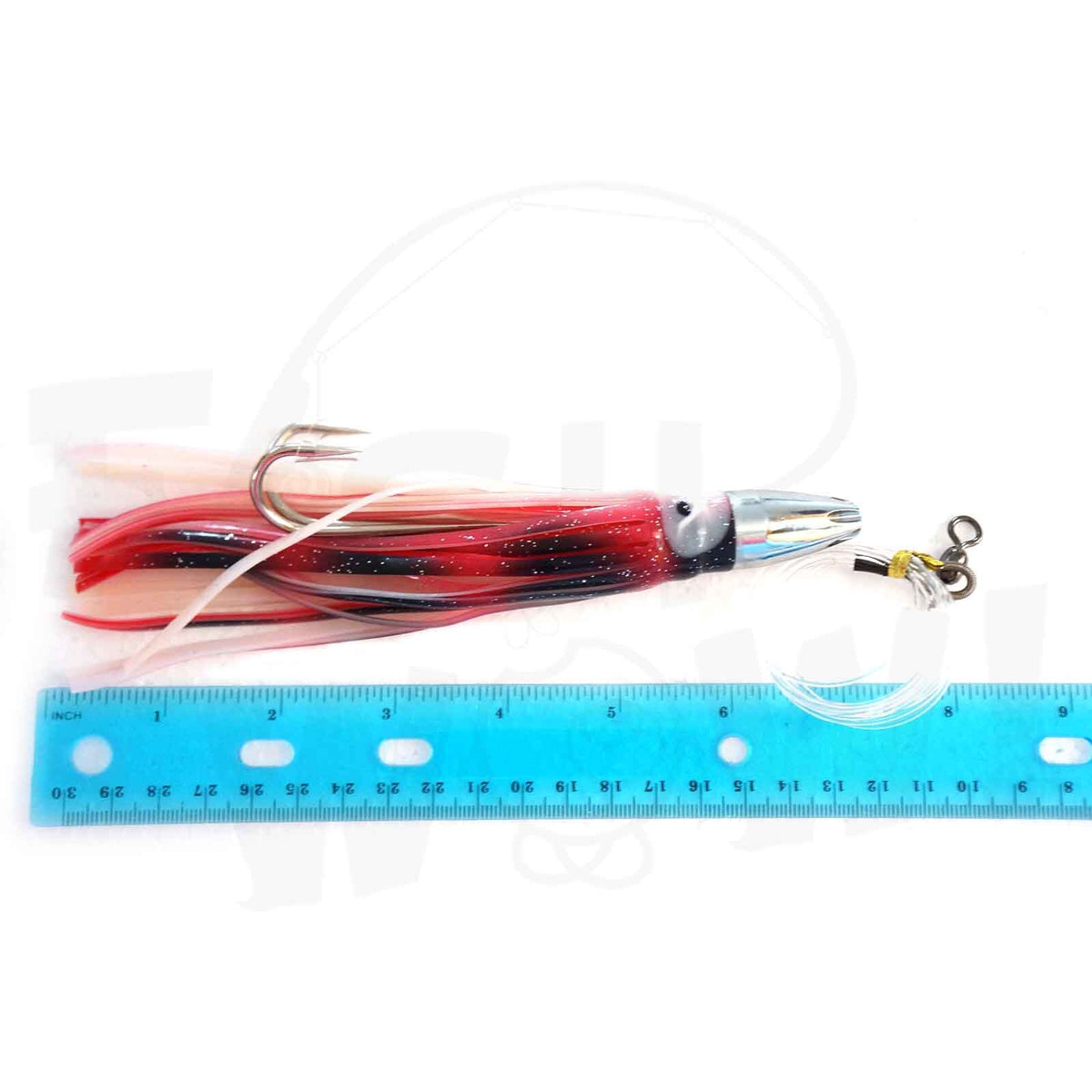 3-Pack 7-Inch Fishing Bullet Jet Head Lures - Saltwater Trolling Baits