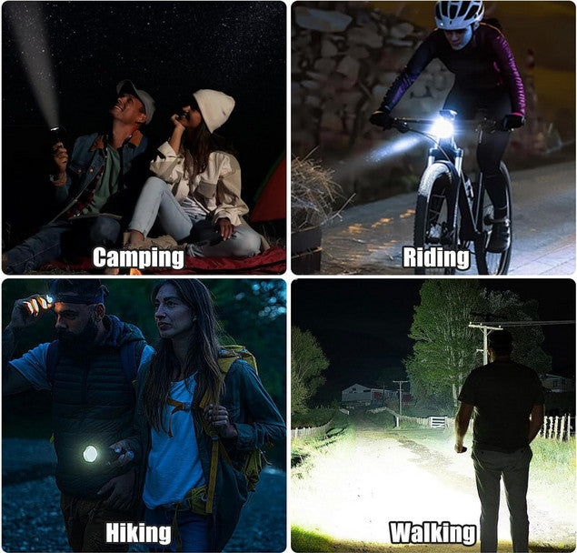 High Lumens LED Flashlight Pack with 5 Modes & Zoomable Beam