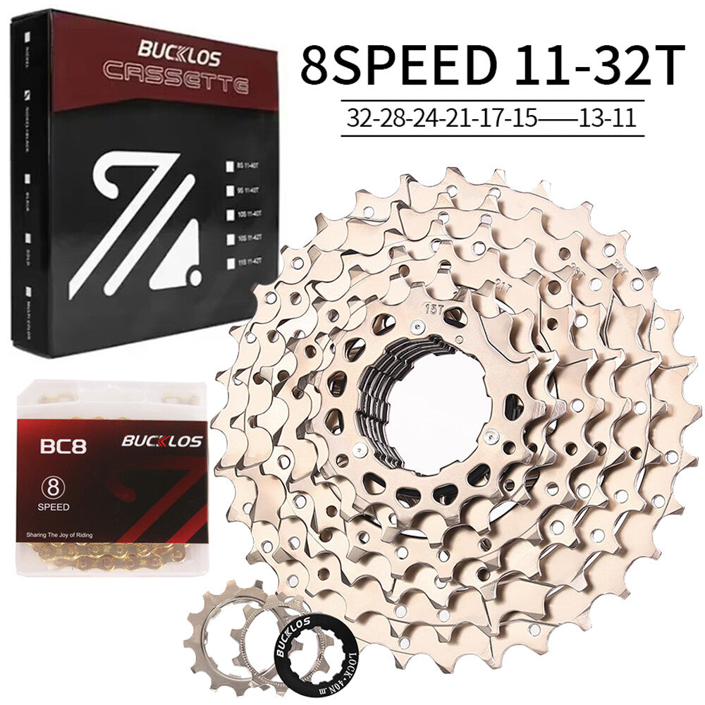 Bike Cassette and Chain Set for Shimano SRAM 8-12 Speed, 11-52T