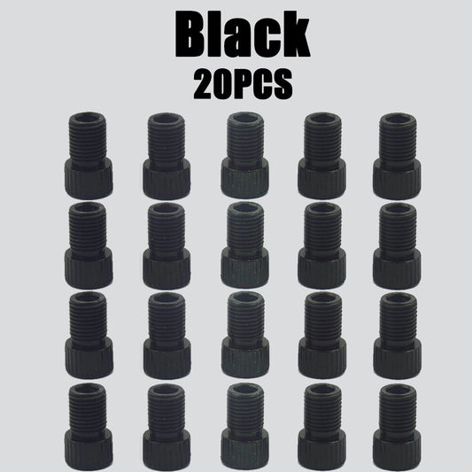 20Pcs Presta to Schrader Valve Adapters for Bicycle Tires - Durable Aluminum