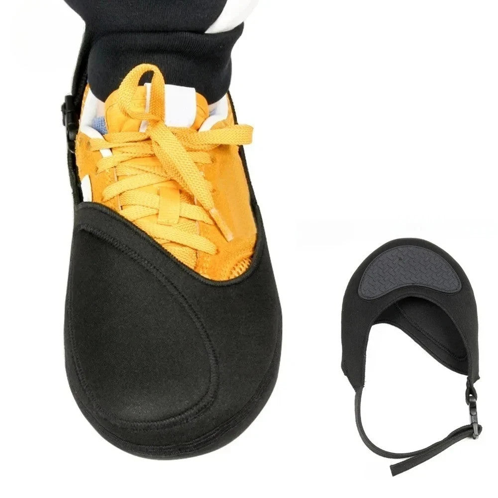 Motorcycle Gear Shift Protector Anti-slip Waterproof Shoe Cover - Black