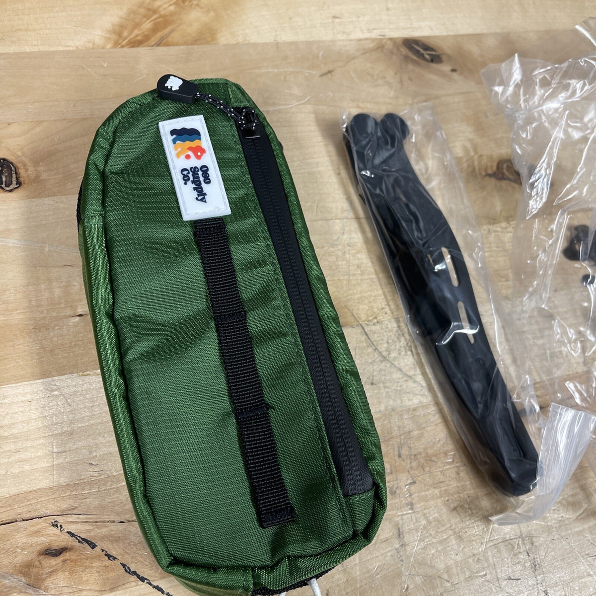 Waxed Canvas Bike Frame Bag Waterproof Cycling Storage Green