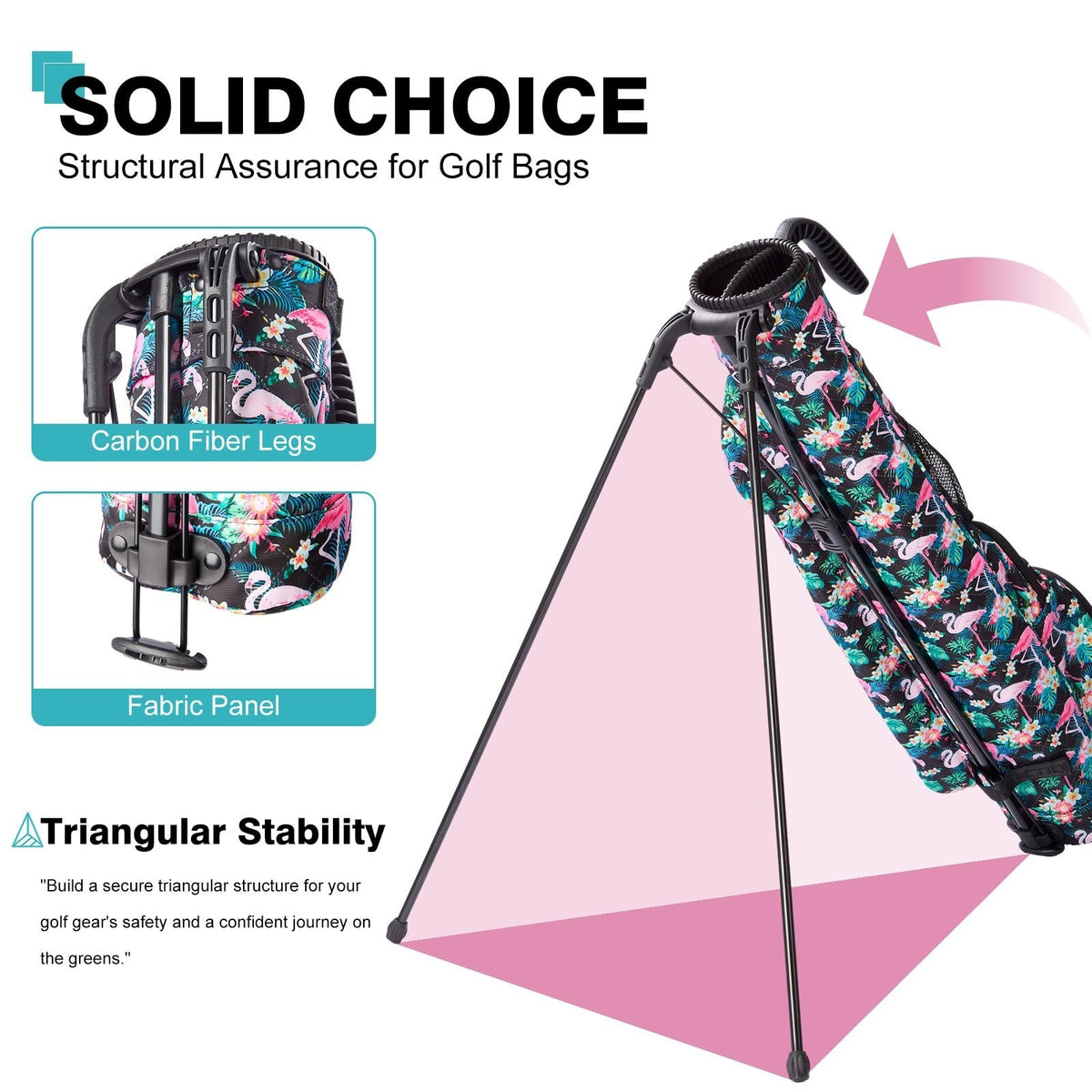 Lightweight Golf Stand Bag with Strap & Cooler Pocket - Fits 5-6 Clubs