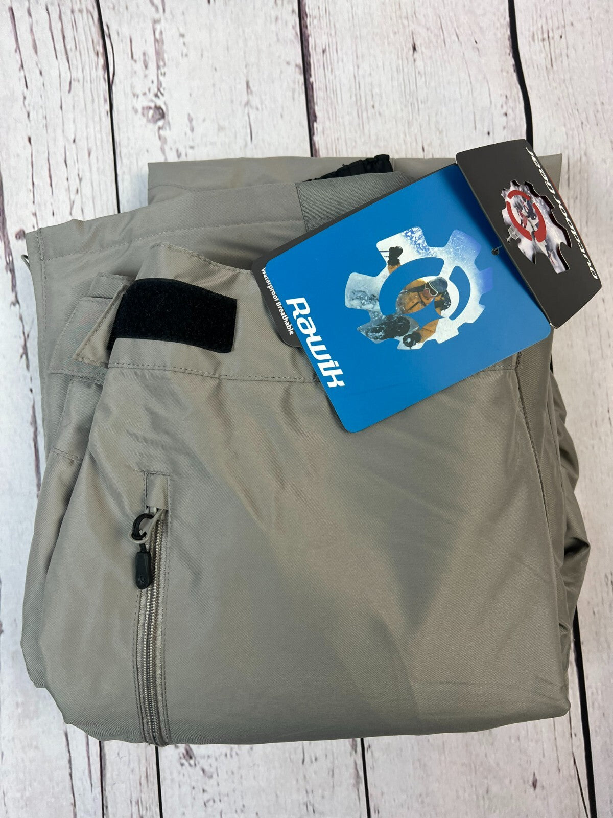 Men's Ski Pants Waterproof Snow Pants Winter Outerwear Grey Large