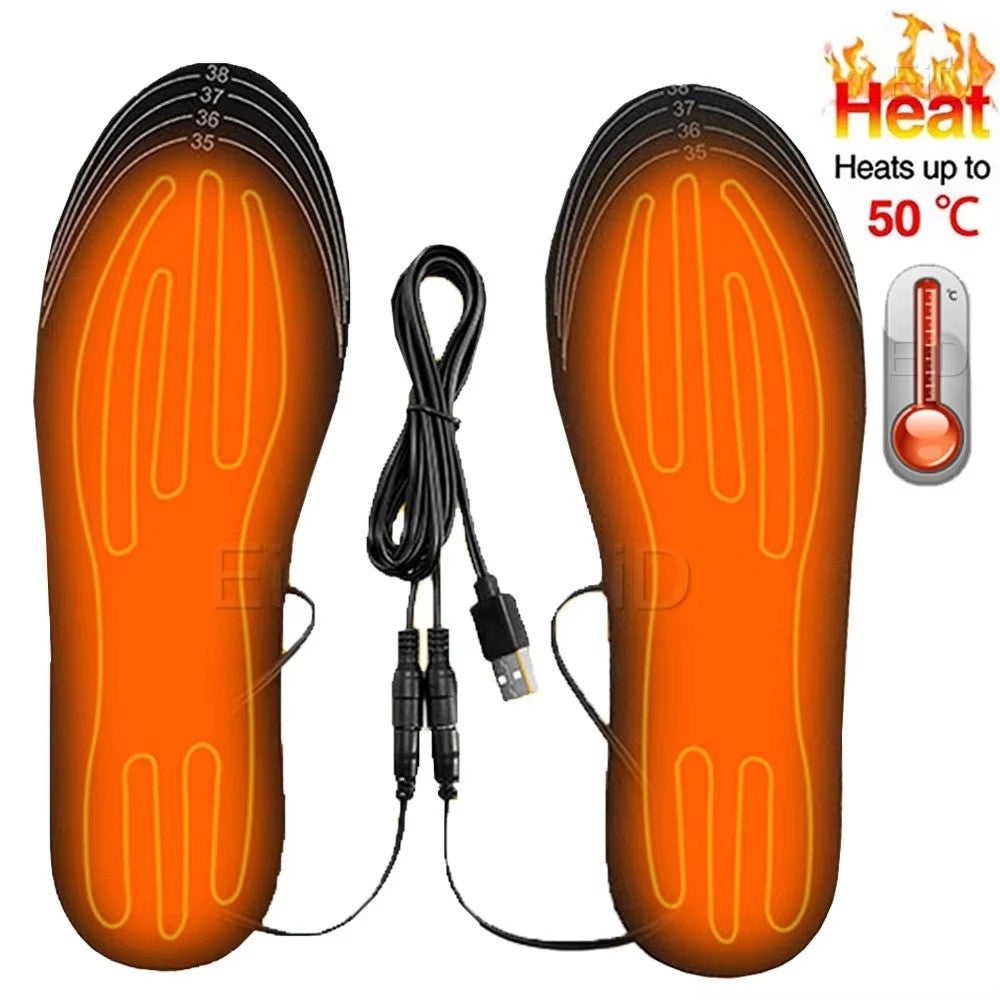USB Heated Foot Warmer Insoles for Winter Shoe Comfort Men Women