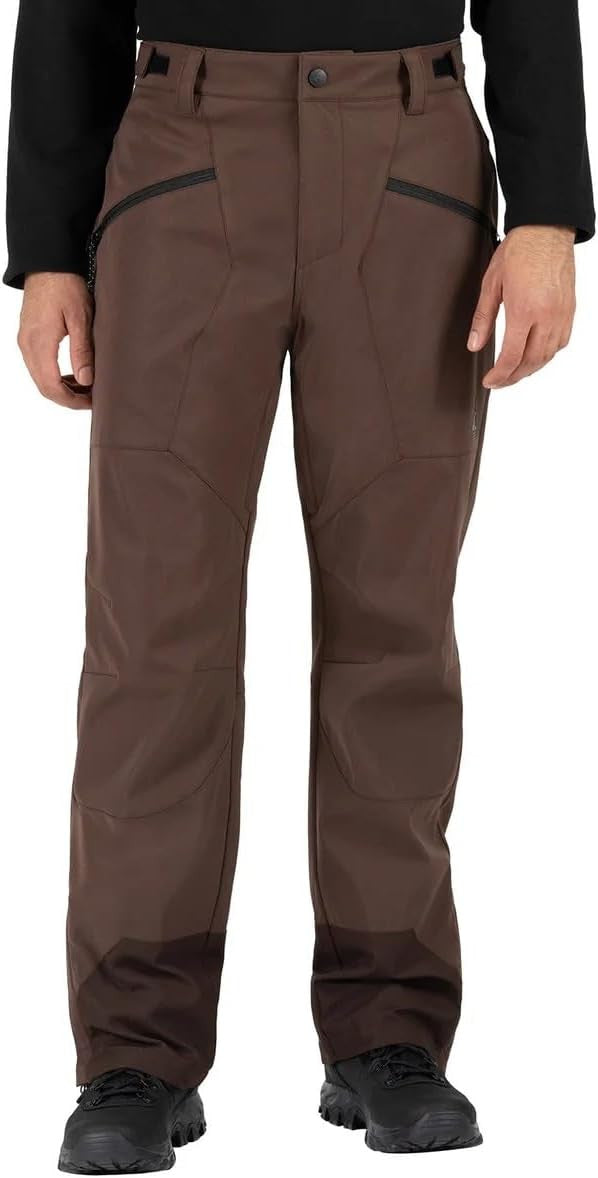 Men's Ski Snow Pants with 4-Way Stretch and Warm Fleece Lining