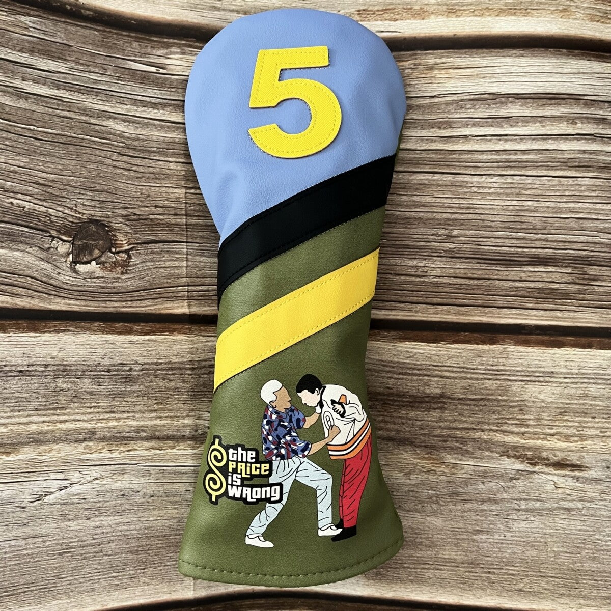 Golf Club Head Cover for 5-Wood PU Leather Fairway Cover Waterproof & UV-Resistant