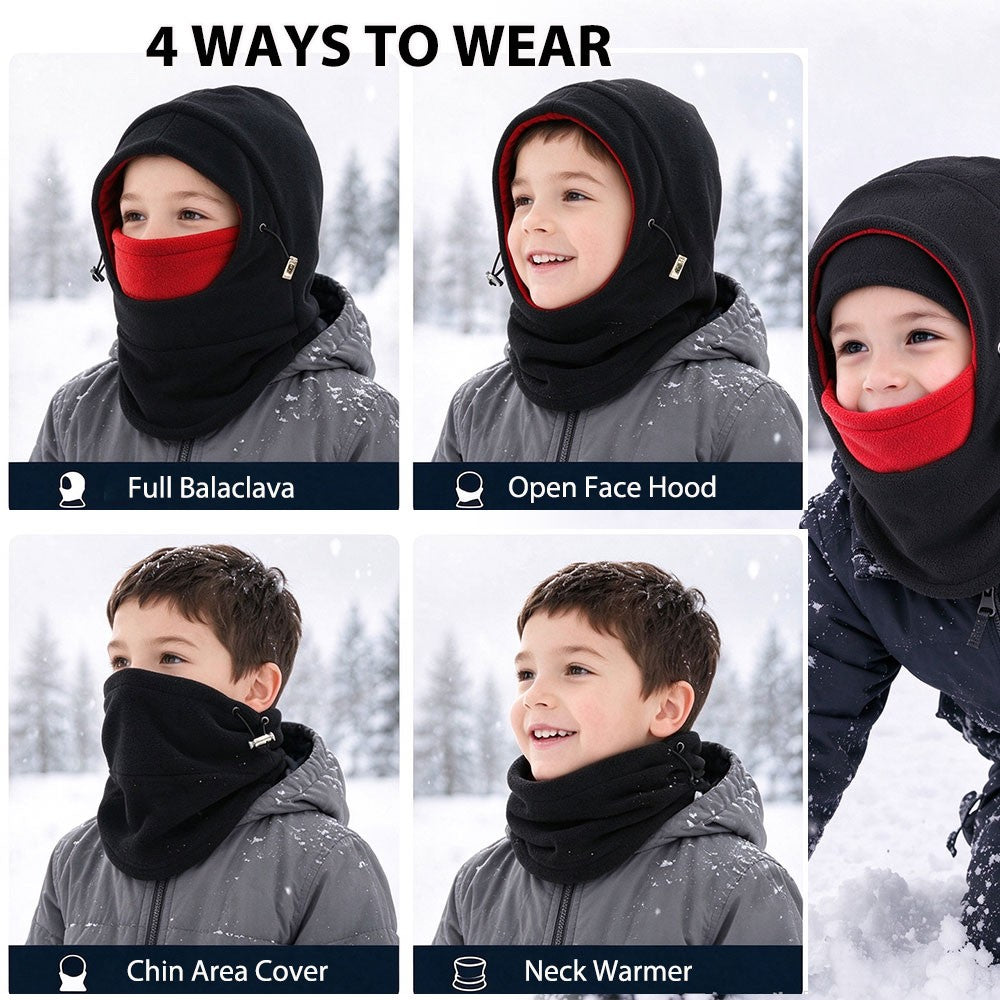 Kids Windproof Balaclava Ski Mask for Children Winter Warm Hat Full Face Cover