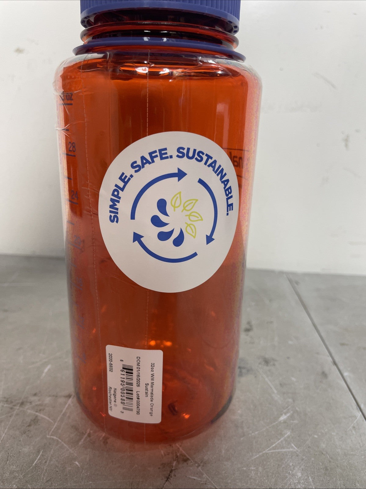 Nalgene Sustain 32 oz Wide Mouth Water Bottle - Durable Reusable Hydration