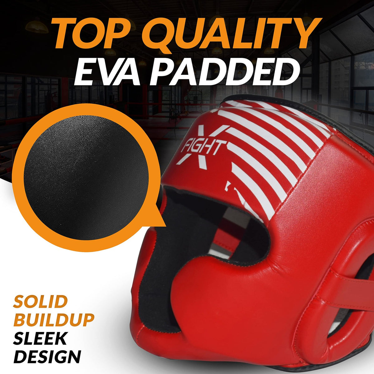 Boxing Headgear for Men & Women - PU Leather Unisex Training Head Guard