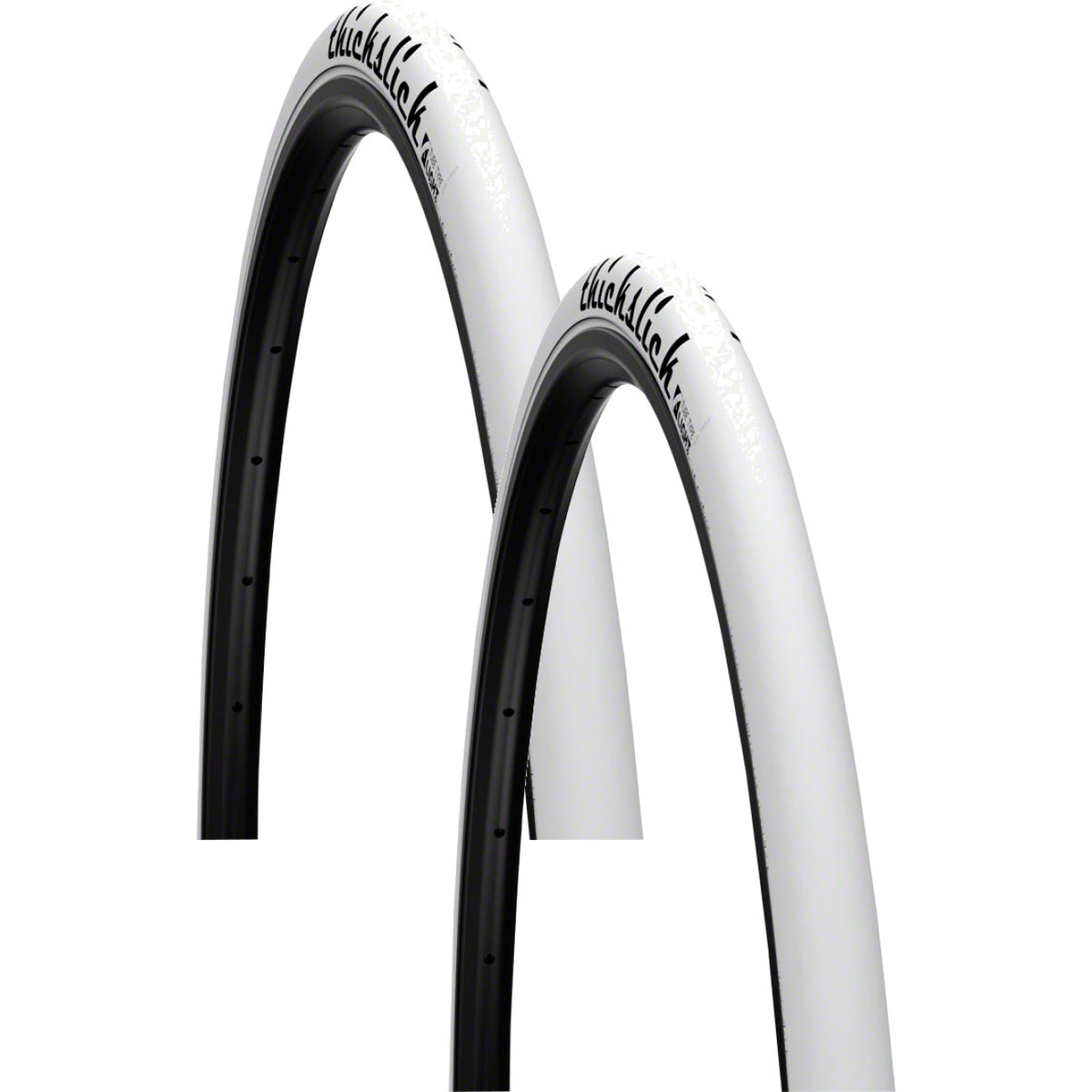 2 Pack Road Bike Tires 700x25 White Clincher Wire Bead Cycling Tires