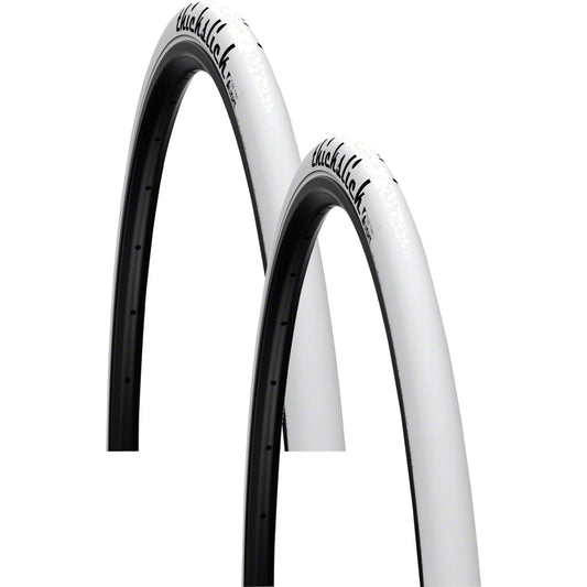 2 Pack Road Bike Tires 700x25 White Clincher Wire Bead Cycling Tires