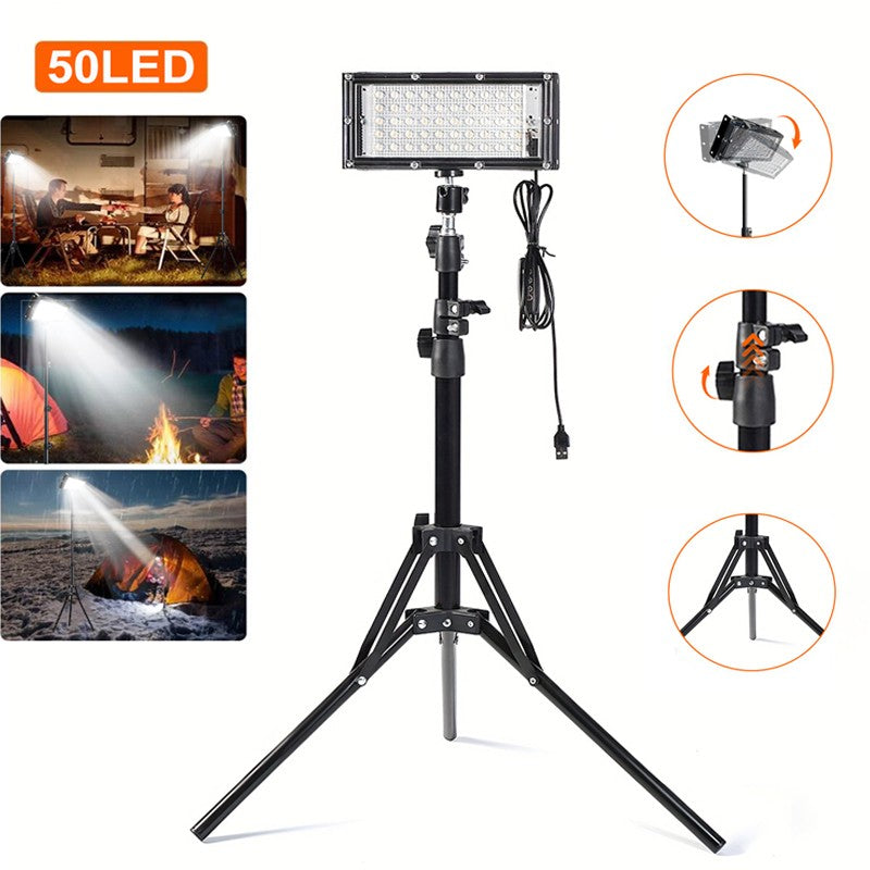 30000 Lumen Portable LED Work Light with Tripod Stand for Camping and Outdoor Use