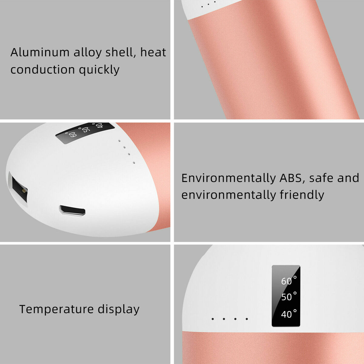 Rechargeable Hand Warmer 10000mAh USB Power Bank with Multiple Temps