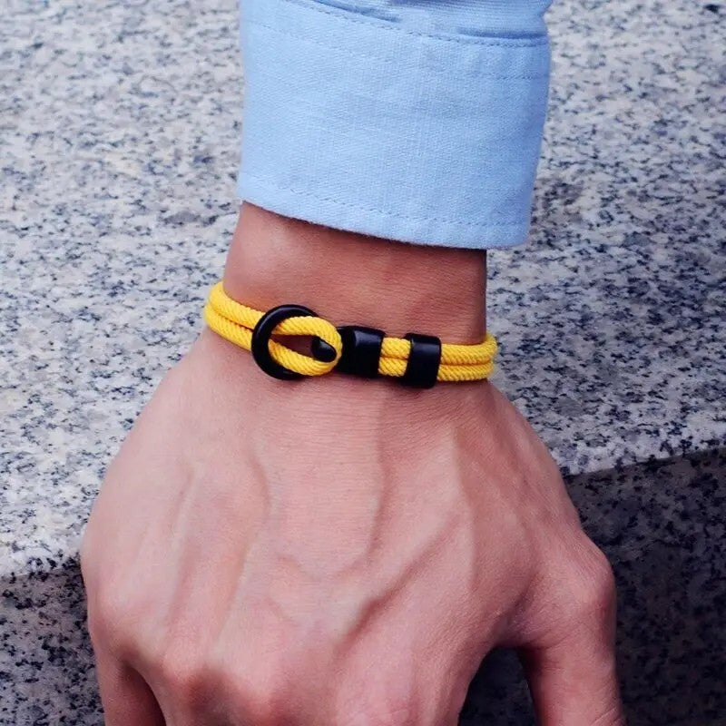Men's Paracord Rope Bracelet Double Layer Outdoor Camping Survival Gift