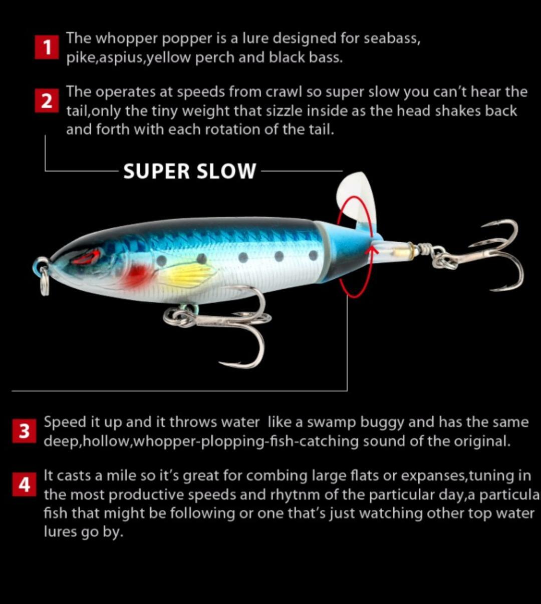 Top Water Fish Lure - Strike Maxx Whopper Plopper 100 - Multiple Colors