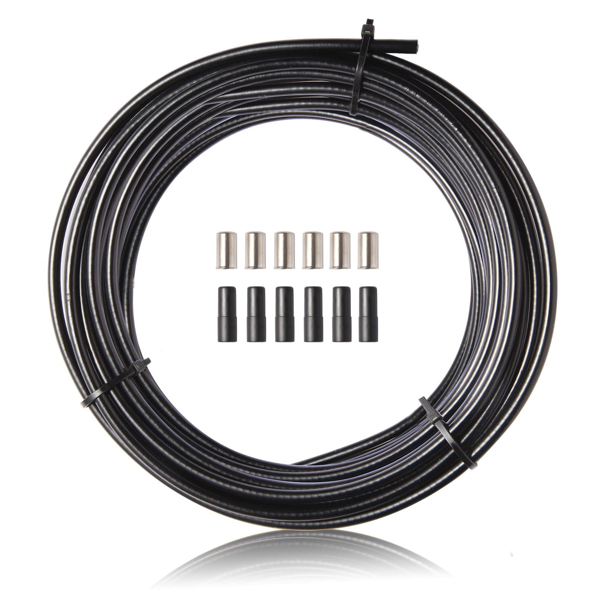 Universal 5mm Bicycle Brake Cable Housing 3m with End Caps for Mountain & Road Bikes