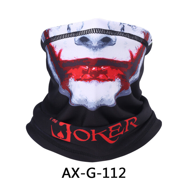 3D Print Fleece Neck Warmer Gaiter Winter Face Mask Scarf for Outdoor Sports