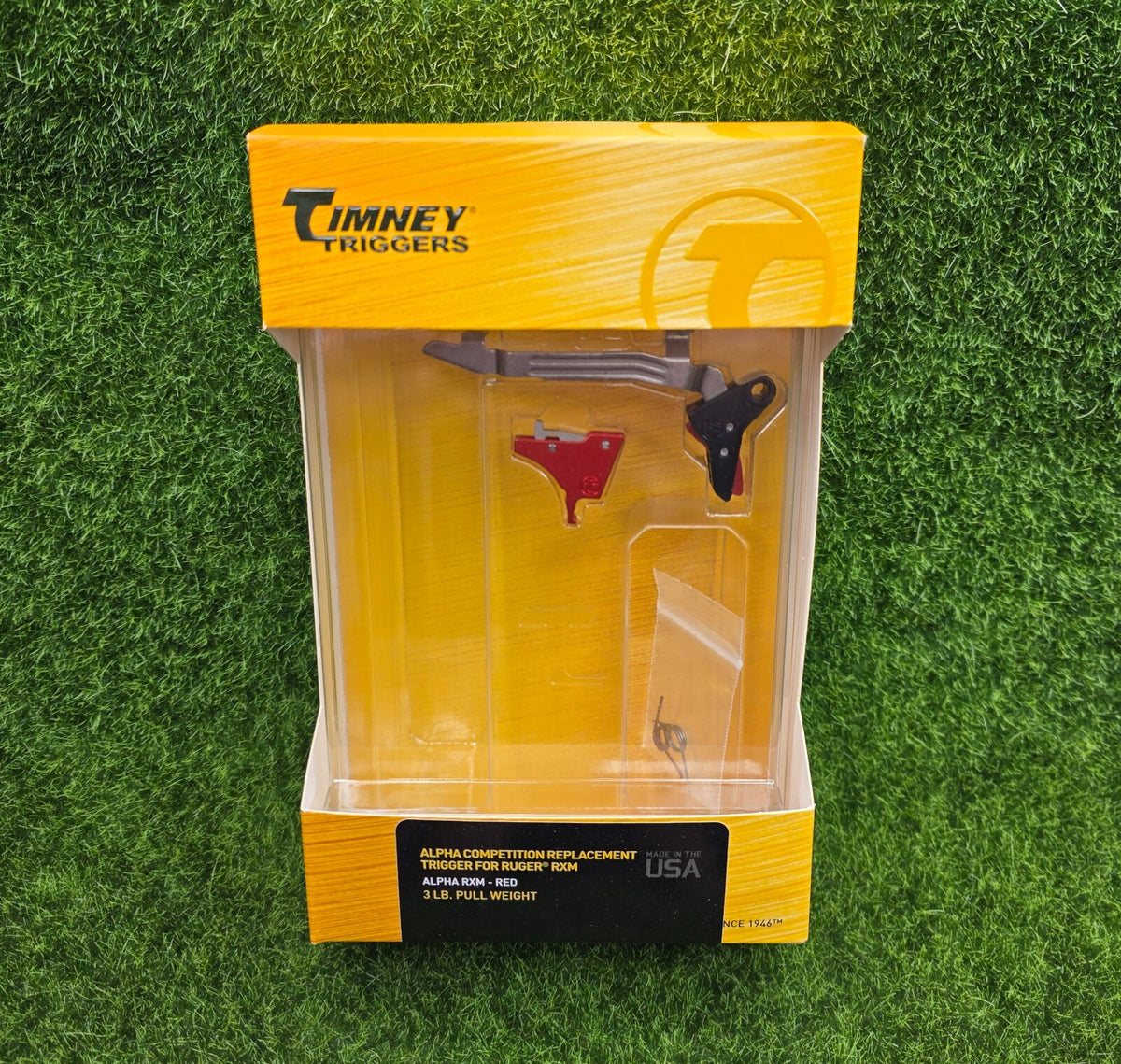 Ruger RXM Trigger Upgrade - 3LB Drop-In Competition Trigger with Red Anodized Shoe