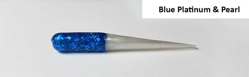 Fishing Baits 2-Inch Crappie Bait Set - Blue Platinum, 30 Count