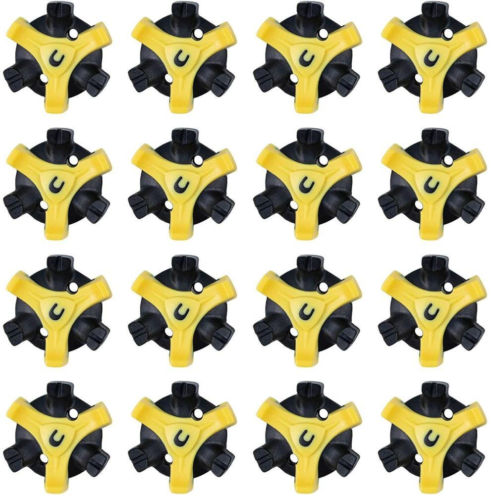 20 Pairs Golf Shoe Spikes Replacement Cleats - Fast Twist Q-Lok Yellow